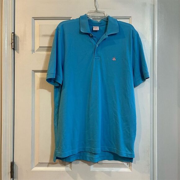 Brooks Brothers Other - Brooks Brothers Men's Blue Polo Shirt Large Short Sleeve Casual Golf